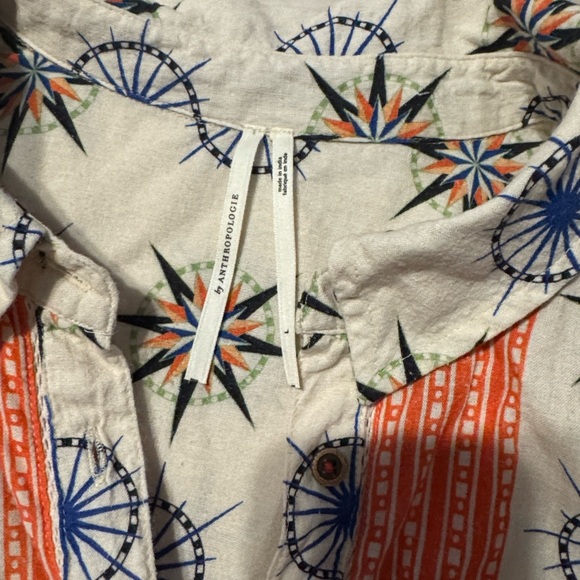 by Anthropologie Linen Button Up Shirt - Picture 3 of 4